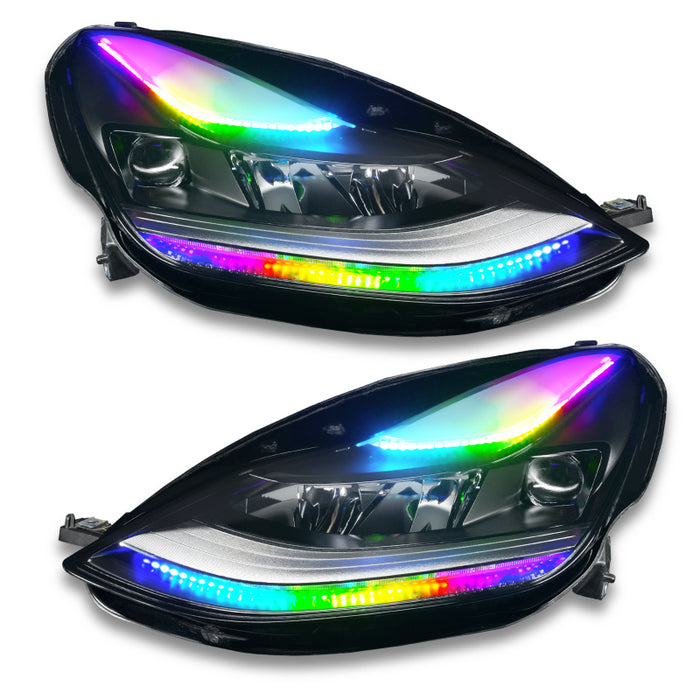 Oracle 2021+ Tesla Model 3 Dynamic ColorSHIFT Headlight DRL Upgrade Kit SEE WARRANTY 1473-332