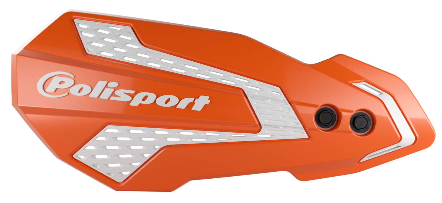 Polisport 8308200003 MX Flow Perch Mount Handguard - Orange/White