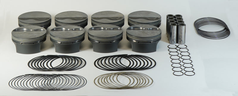 Mahle MS Piston Set GM LS 427ci 4.07in Bore 4.1in Stk 6.125in Rod .927 Pin -8cc 11.1 CR Set of 8 930223470