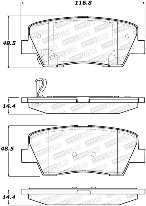 StopTech Street Brake Pads 308.12841