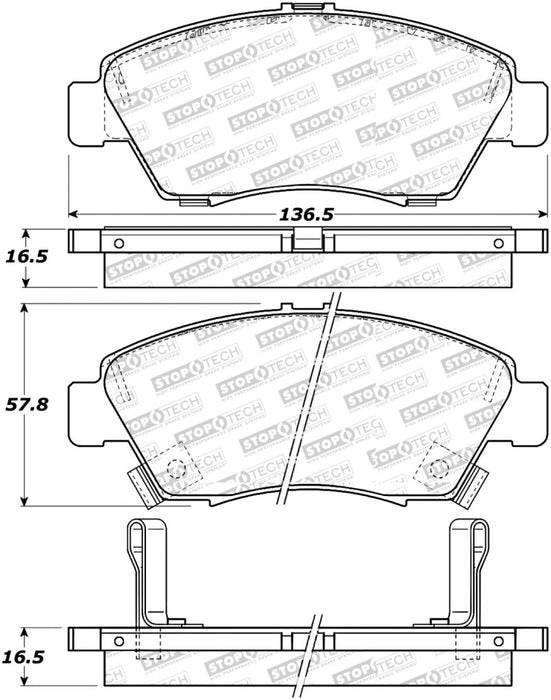 StopTech Street Select Brake Pads Rear 305.0948