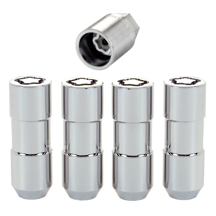 McGard Wheel Lock Nut Set 4pk. (Cone Seat Duplex) 9/16-18 / 7/8 Hex / 2.5in. Length Chrome 24134