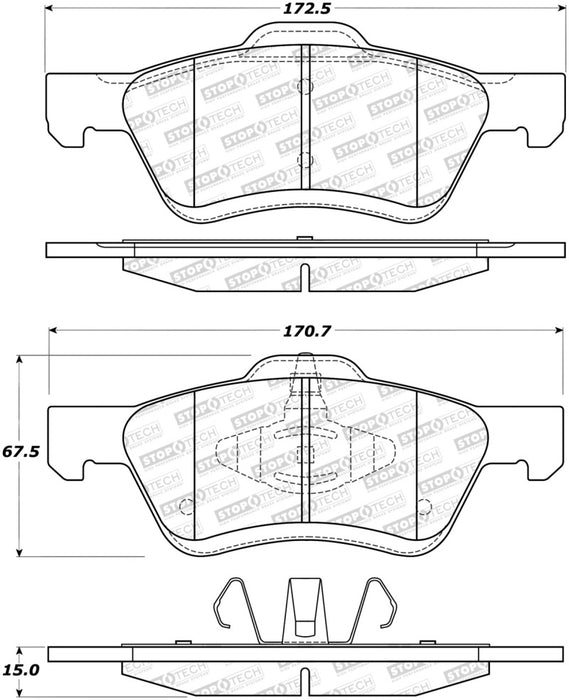 StopTech Street Brake Pads 308.1047