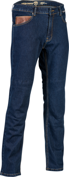 Highway 21 Men's Motorcycle Stronghold Jeans (Blue, US 36 Tall)