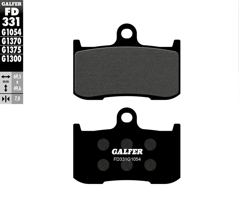 Galfer Semi-Metallic Brake Pads (Front G1054) Compatible With 03-06 KAWASAKI Z1000