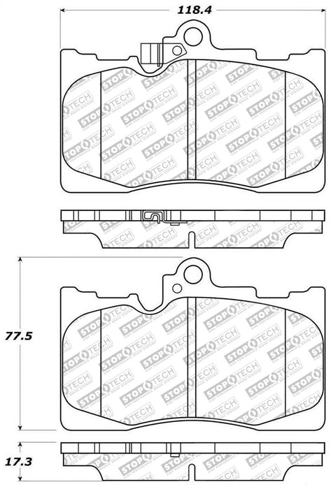 StopTech Street Select Brake Pads Front 305.1118