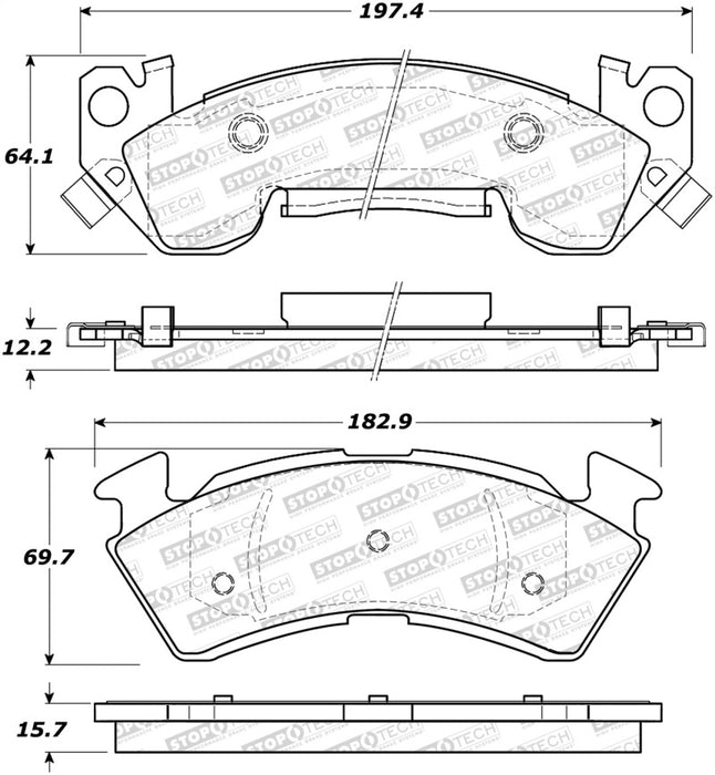 StopTech Street Brake Pads Rear 308.0614