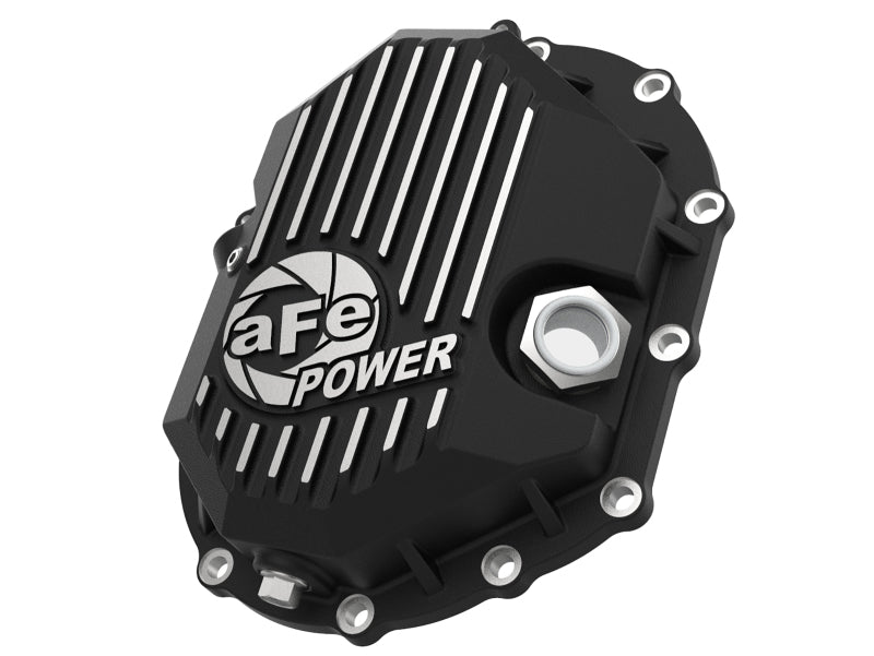 AFE Power 11-18 GM 2500-3500 AAM 9.25 Axle Front Differential Cover Black Machined Street Series 46-71050B