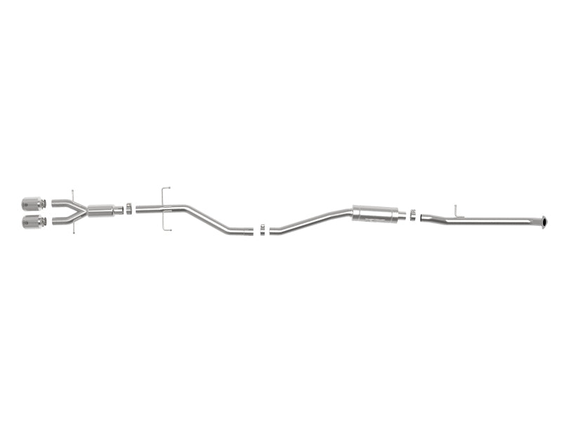 aFe Takeda 2.5in 304SS Cat-Back Exhaust System w/ Polished Tips 17-20 Honda Civic Si Sedan I4 1.5L 49-36619-P