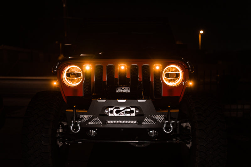 DV8 Offroad 2018+ compatible with Jeep JL Grill Amber Marker Lights GRJL-02