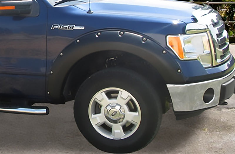 Stampede 2009-2014 Ford F-150 67.0/78.8/97.4in Bed Ruff Riderz Fender Flares 4pc Smooth 8422-2