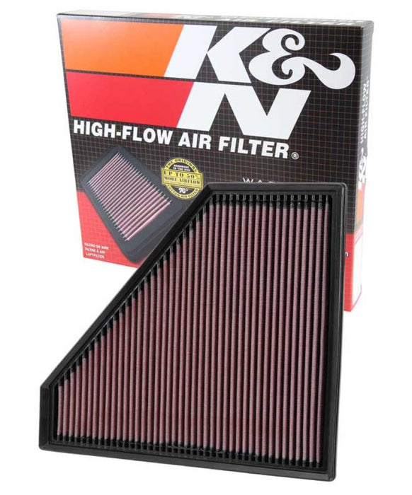 K&N Replacement Panel Air Filter 12.313in OS L x 10.313in OS W x 1.188in H for 13-14 Cadillac ATS 33-2496