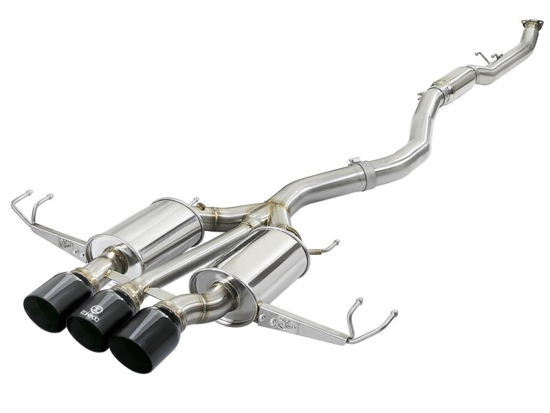 aFe Takeda 3in 304 SS Cat-Back Exhaust w/ Tri-Black Tips 17-18 Honda Civic Type R L4 2.0L (t) 49-36623-B