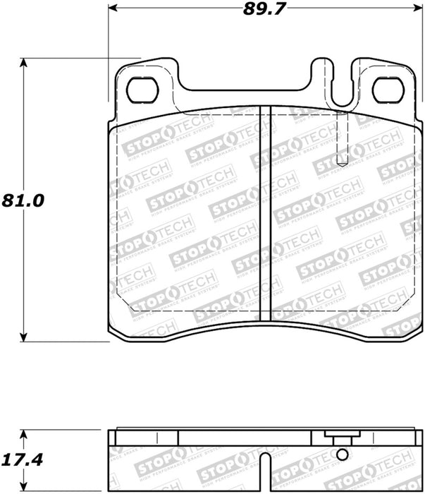 StopTech Street Brake Pads Front 308.0578