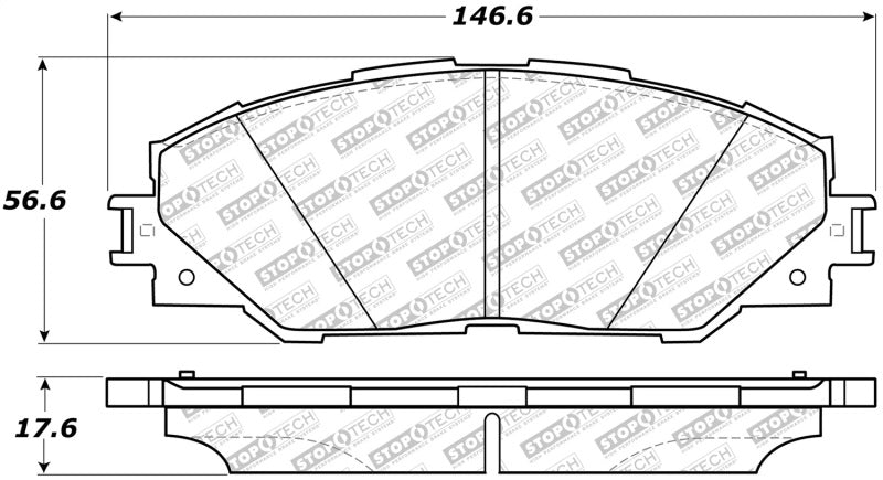 StopTech Street Select Brake Pads Front 305.1211