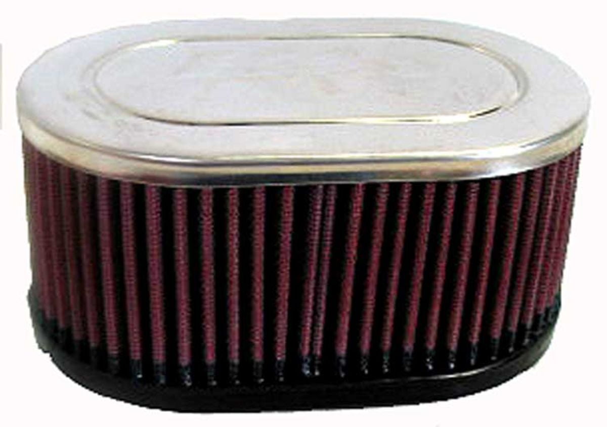 K&N Universal Clamp-On Air Filter: High Performance, Premium, Washable, Replacement Engine Filter: Flange Diameter: 2.125 In, Filter Height: 3 In, Flange Length: 0.375 In, Shape: Oval, RC-3510