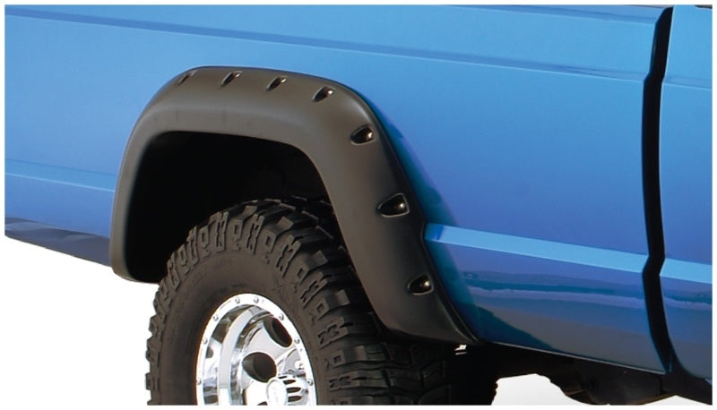 Bushwacker 84-01 compatible with Jeep Cherokee Cutout Style Flares 4pc Fits 2-Door Sport Utility Only Black 10912-07