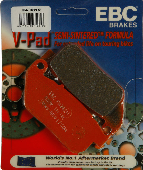 EBC Brakes V Semi-Sintered Brake Pads Compatible for Harley-Davidson Sportster - XL 883 2006