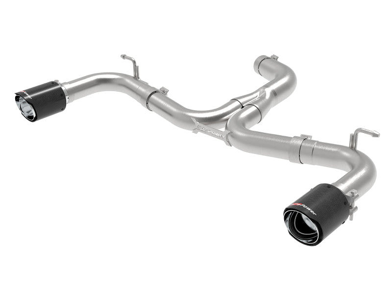 aFe MACH Force-Xp 3in to 2-1/2in Stainless Steel Axle-Back Exhaust Carbon 15-17 Volkswagen GTI 49-36417-C