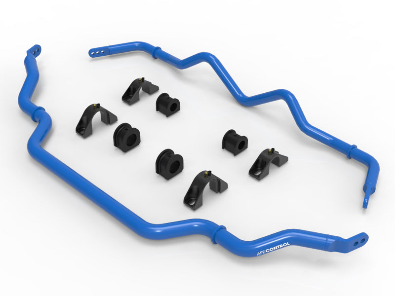 aFe 16-21 Compatible with Infiniti Q50/Q60 3.0L (tt) Front and Rear Sway Bar Set Blue 440-711001-L