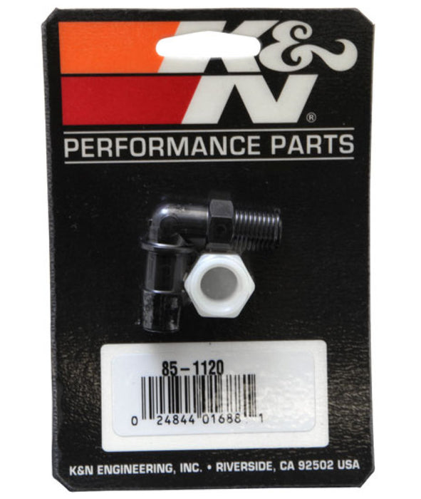 K&N Air Filter Vent Kit White 90 Degree Plastic 0.50in Flange 1.75in H 1.75in L 85-1120