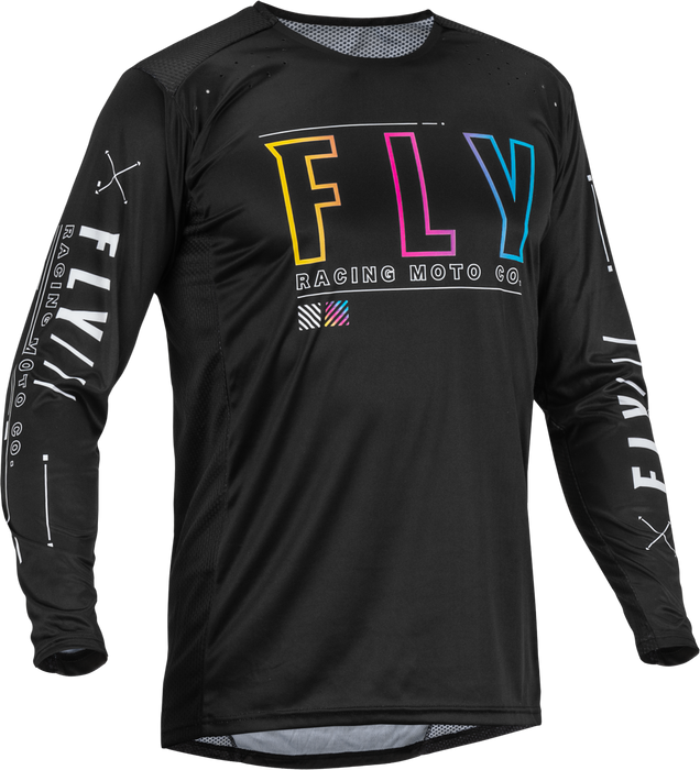 Fly Racing 2023 Adult Lite Jersey (Black/Sunset, Large)