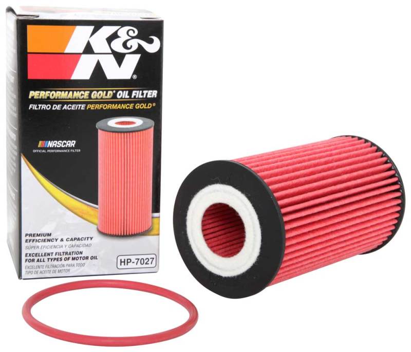 K&N Performance Oil Filter for 09-19 GM 1.4L / 1.6L / 1.8L w/ Hengst Filter Housing HP-7027