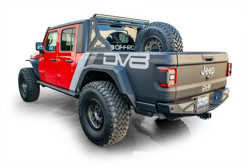 DV8 Offroad 2019+ compatible with Jeep Gladiator Universal Stand Up In-Bed Tire Carrier TCGL-02