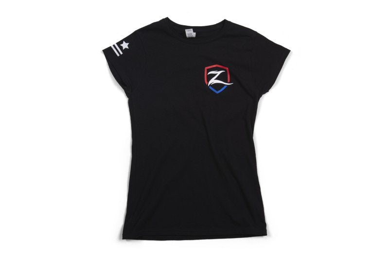 Zone Offroad Black Premium Cotton T-Shirt w/ Patriotic Zone Logos Womens S ZONU9164S