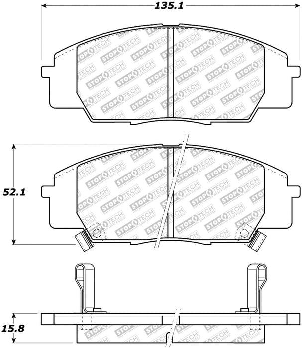 StopTech Street Select Brake Pads Front 305.0829