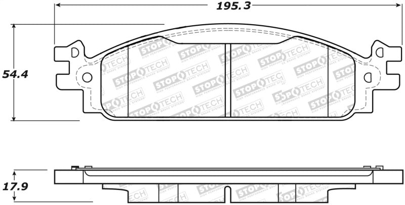 StopTech Street Select Brake Pads Front 305.1508