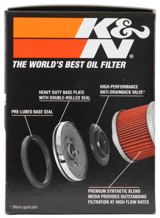 K&N Motorcycle Oil Filter: High Performance, Premium, Designed to be used with Synthetic or Conventional Oils: Fits Select Harely Davidson Motorcycles, KN-170C