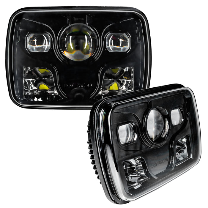 Oracle 7inx6in 40W Replacement LED Headlight Black (Pair) SEE WARRANTY 6919-001