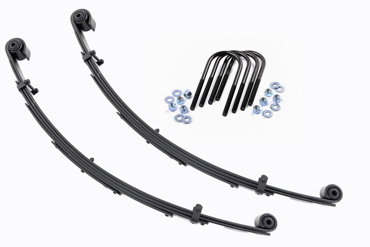 Rough Country Front Leaf Springs 4" Lift Pair Fits Ford Excursion/F-250 Super Duty/F-350 Super Duty 4WD 8057KIT