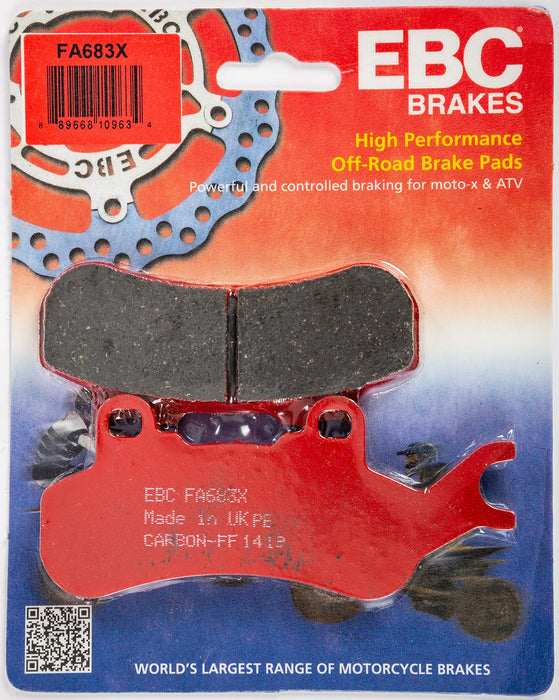 EBC Brakes EBC FA683X Carbon X Series Disc Brake Pad, Black