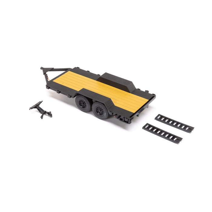 Axial SCX24 Flat Bed Vehicle Trailer with LED Taillights:1/24th