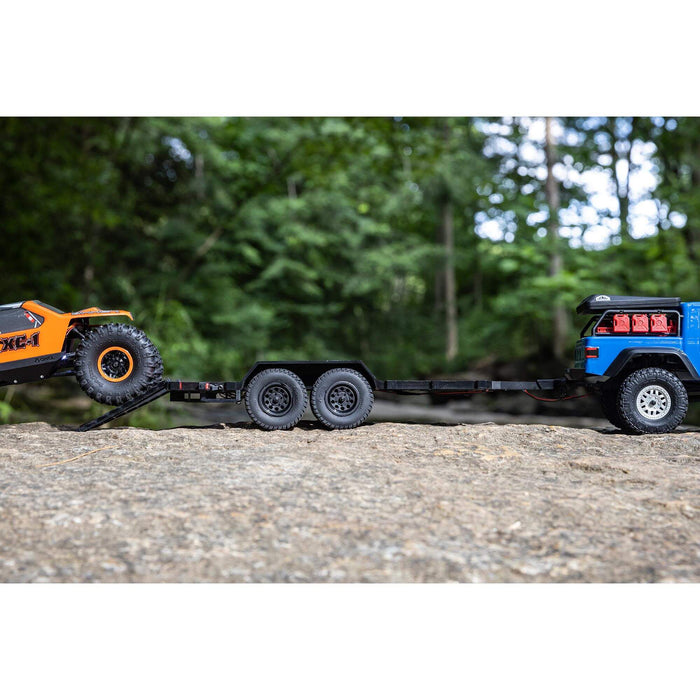 Axial SCX24 Flat Bed Vehicle Trailer with LED Taillights:1/24th