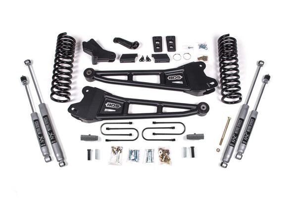 BDS 2013-2018 Fits RAM 3500 4WD 4" Radius Arm Suspension Lift Kit, 3" Rear, Block, Gas W/o Air Ride NX2 Shocks 1795H