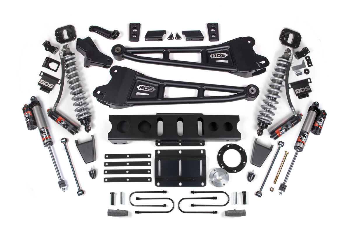 BDS 4 Inch Lift Kit W/ Radius Arm FOX 2.5 Coil-over Conversion - Performance Elite Fits RAM 3500 13-18 4WD Diesel 2131PES