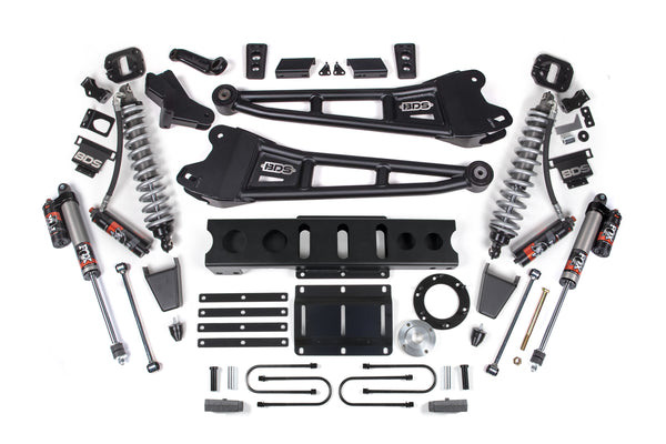 BDS 4 Inch Lift Kit W/ Radius Arm FOX 2.5 Coil-over Conversion - Performance Elite Fits RAM 3500 13-18 4WD Diesel 2131PES