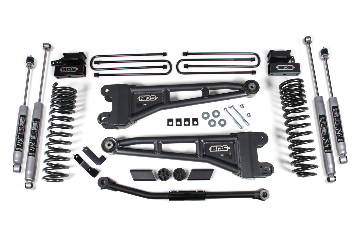 BDS 2.5 Inch Lift Kit W/ Radius Arm, Fits Ford F450 Super Duty 20-22 4WD Diesel & Gas 2219FPE