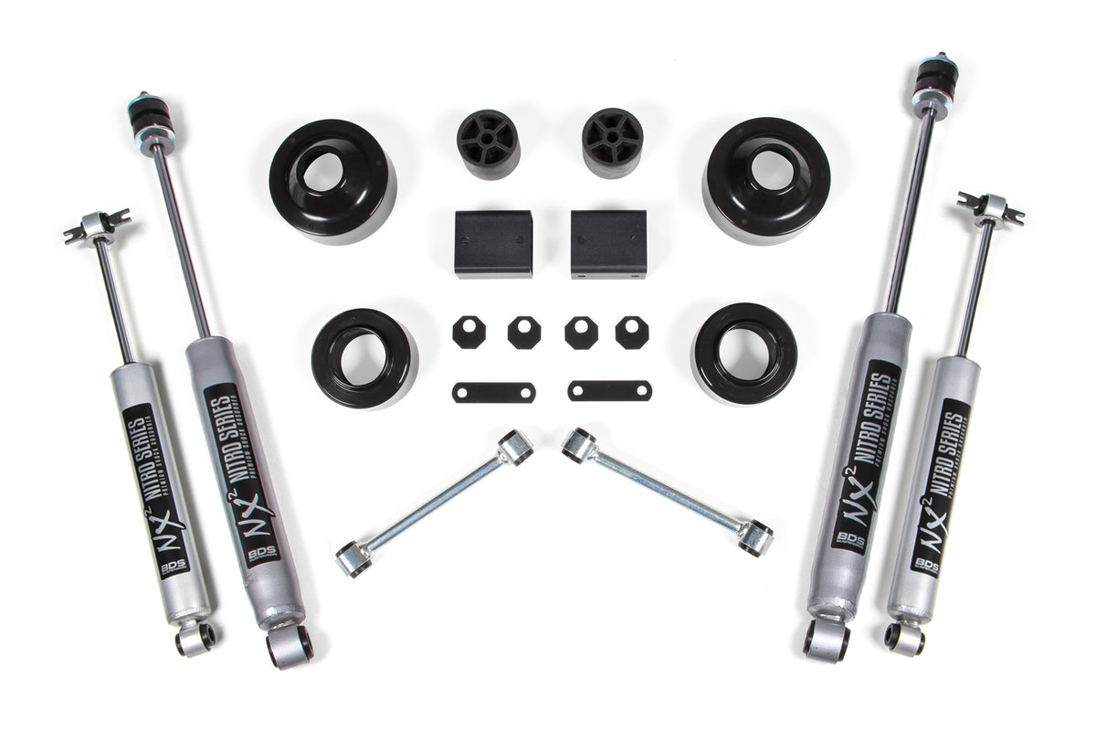 BDS 2 Inch Lift Kit Coil Spacer, Fits 2007-2011 Fits Jeep Wrangler 1401FS