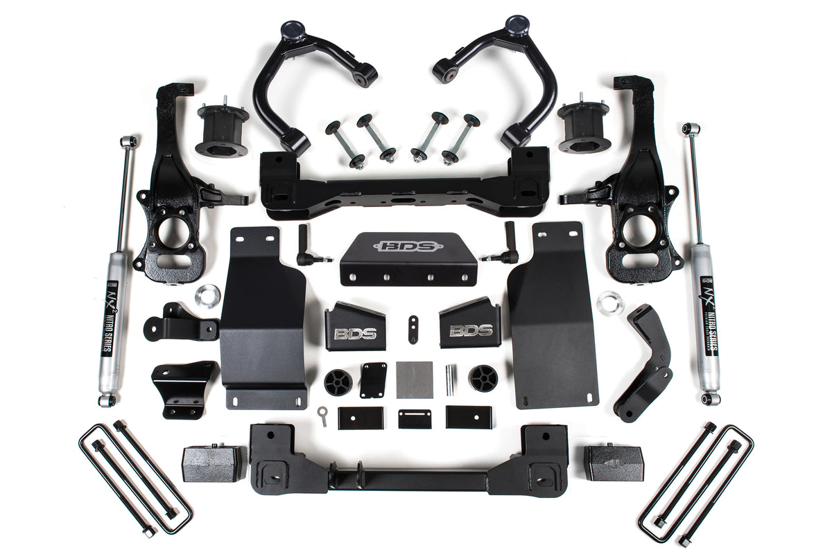 BDS 4 Inch Lift Kit, Fits Chevy Silverado Or GMC Sierra 1500 19-24 4WD Diesel 1802FSR