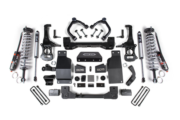 BDS 4 Inch Lift Kit 2.5 Coil-over, Fits Chevy Trail Boss Or GMC AT4 1500 19-24 4WD Diesel 1807FDSC