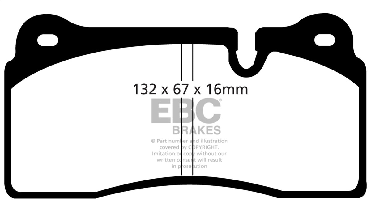 EBC 08-17 Fits Audi R8 4.2L/5.2L Yellowstuff Rear Brake Pads DP41127R