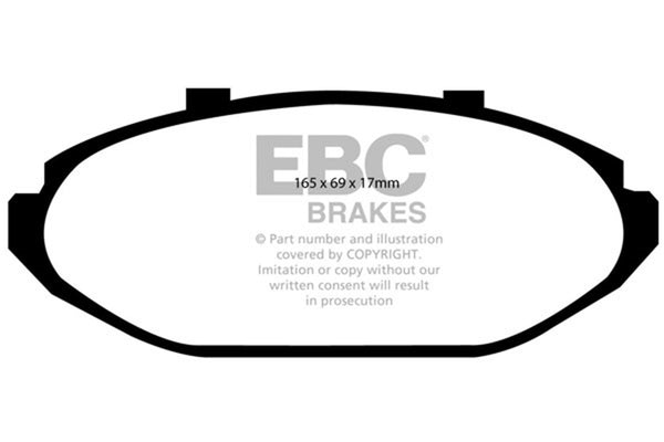 EBC 98-2002 Fits Ford Crown Victoria 4.6L (W/ABS/Steel Pistons) Yellowstuff Front Brake Pads DP41615R