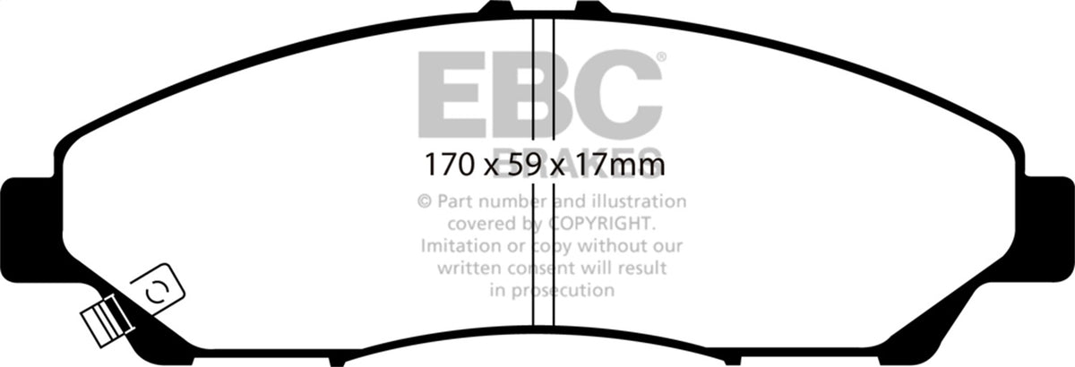 EBC 2016+ Fits Honda Pilot 3.5L Ultimax2 Front Brake Pads UD1378