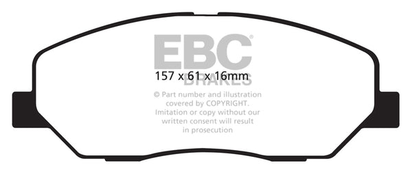 EBC 08-10 Fits Hyundai Genesis 3.8 Ultimax2 Front Brake Pads UD1384