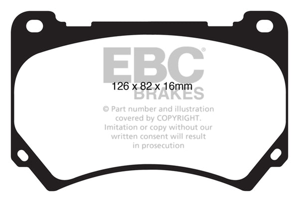 EBC 11+ Fits Hyundai Equus 4.6 Ultimax2 Front Brake Pads UD1396