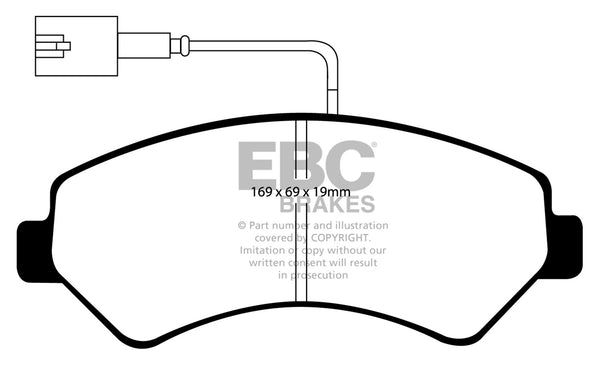 EBC 2014-2016 Fits Ram Trucks Promaster 3.0L Td Greenstuff Front Brake Pads DP61969/2